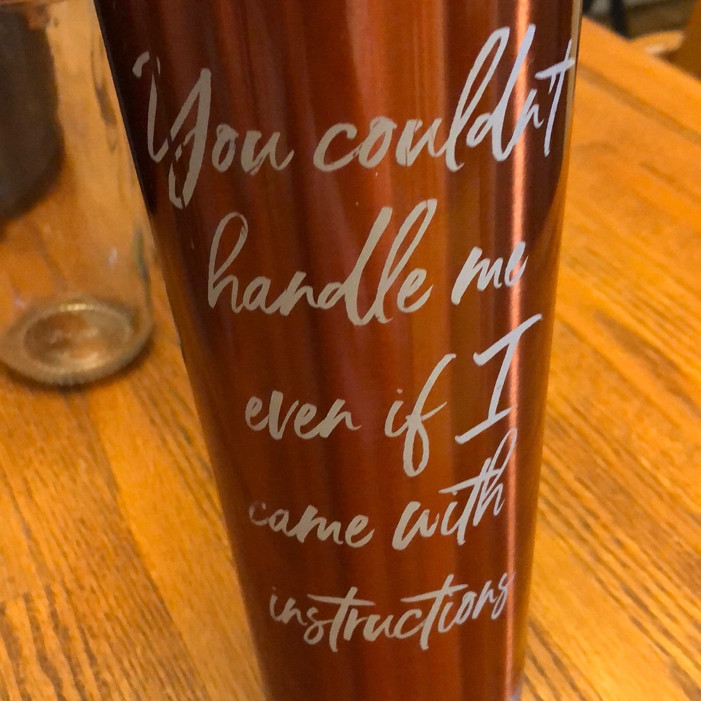 Bronze colored tumbler